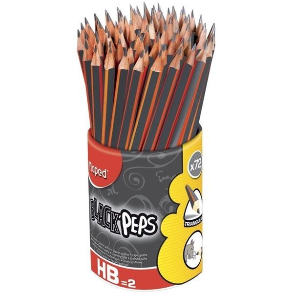 Maped Maped Helix USA 1532718 Graphite No. 2 Triangular Pre-Sharpened Pencil; Pack of 72 1532718